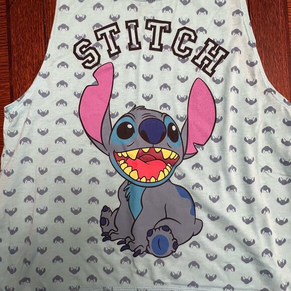 Hot Topic Junior Disney Lilo & Stitch Side Slit Girls Tank Top Large Super Soft - Picture 8 of 11